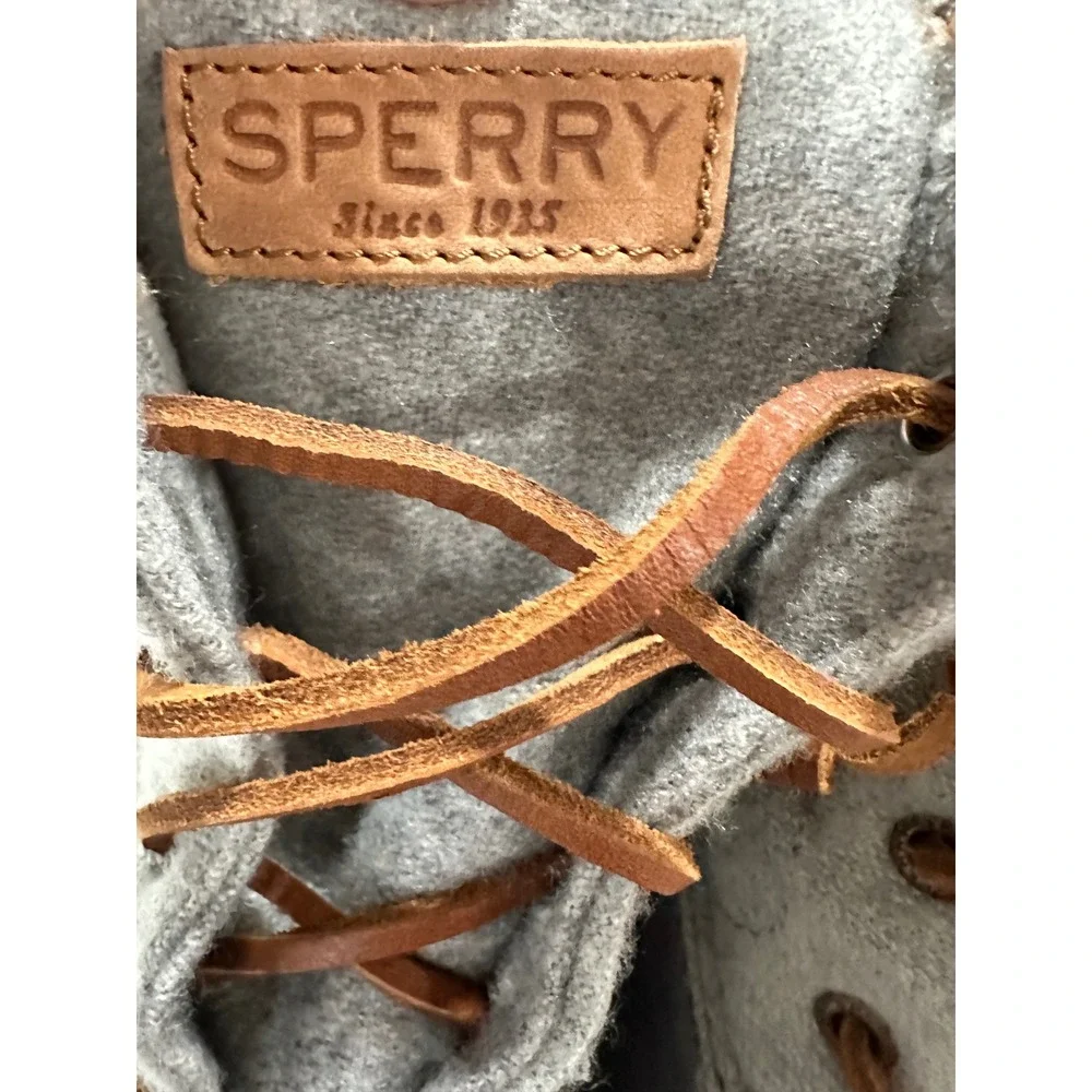 Sperry Top Sider Women's‎ Duck Boots Gray Wool Thinsulate Winter Size 8.5